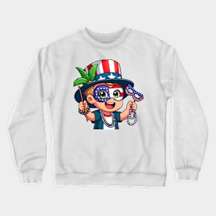 A Whimsical Tribute to American Culture in Cartoon Style T-Shirt Crewneck Sweatshirt